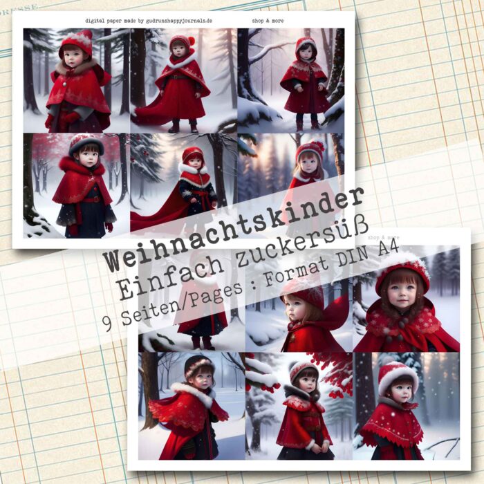 Weihnachtskinder, zuckersüße Bilder, 9 Seiten [Digital] – Bild 4