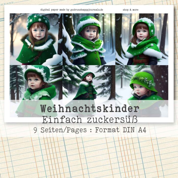 Weihnachtskinder, zuckersüße Bilder, 9 Seiten [Digital] – Bild 7
