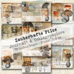 Zauberhafte Pilze, Journal- & Collagepapier, 10 Seiten [Digital]