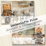 Zauberhafte Pilze, Journal- & Collagepapier, 10 Seiten [Digital] – Bild 6