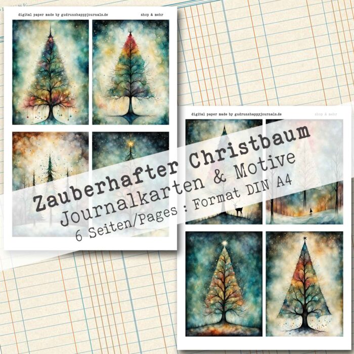 Zauberhafter Christbaum, 16 Journal Karten, 6 Seiten [Digital] – Bild 5