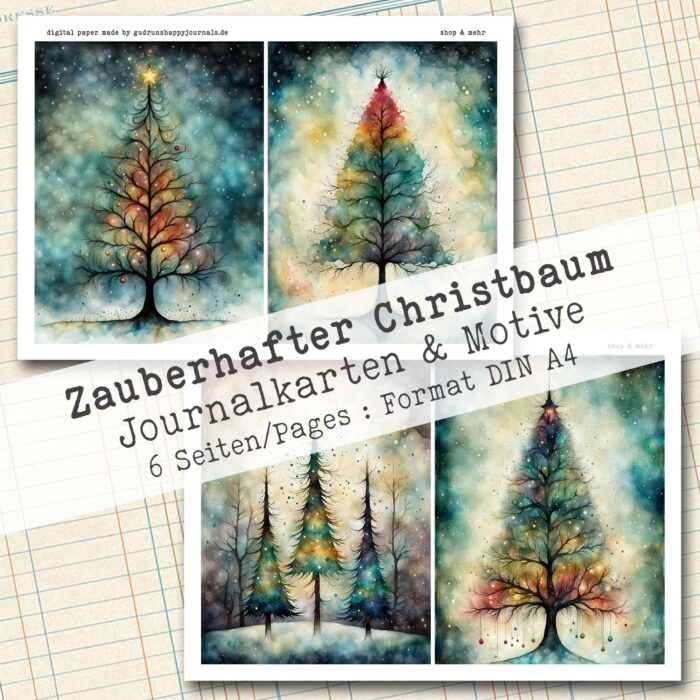 Zauberhafter Christbaum, 16 Journal Karten, 6 Seiten [Digital] – Bild 4