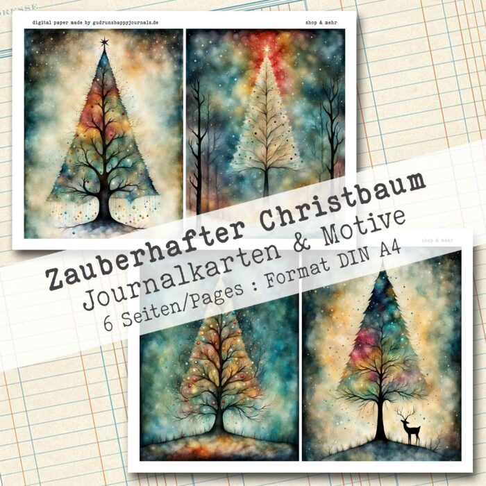 Zauberhafter Christbaum, 16 Journal Karten, 6 Seiten [Digital] – Bild 3