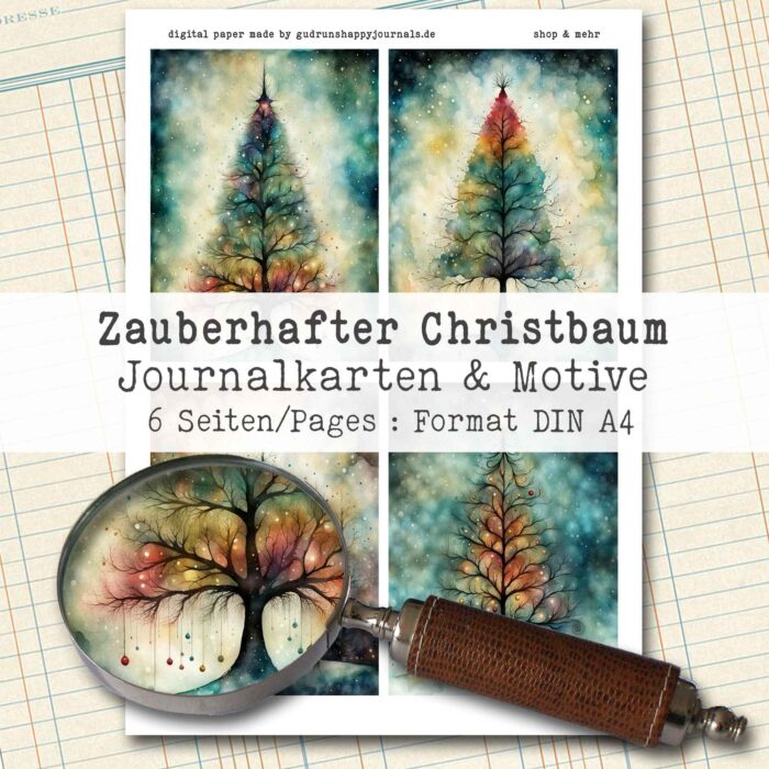 Zauberhafter Christbaum, 16 Journal Karten, 6 Seiten [Digital] – Bild 2