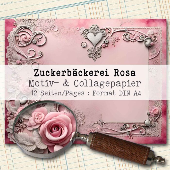 Zuckerbäckerei Rosa, Hintergrund- & Collagepapier, 12 Seiten [Digital] – Bild 2