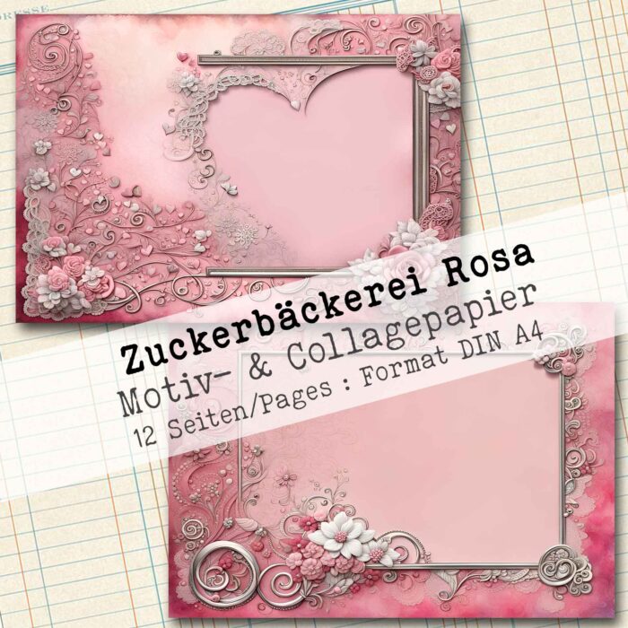 Zuckerbäckerei Rosa, Hintergrund- & Collagepapier, 12 Seiten [Digital] – Bild 8