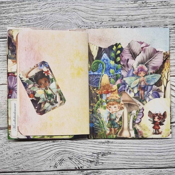 Handgefertigtes Junk Journal "Woodland Fairies" – Bild 4