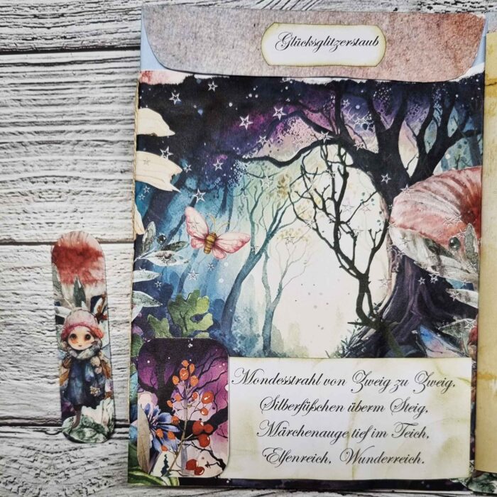 Handgefertigtes Junk Journal "Woodland Fairies" – Bild 9