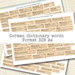 Deutsche Wörterbuch Schilder, 3 Seiten [Digital]