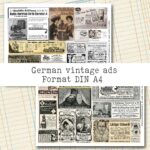 Deutsche Vintage Werbung, Collage + Fussy Cut, 6 Seiten [Digital] – Bild 2