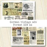 Deutsche Vintage Werbung, Collage + Fussy Cut, 6 Seiten [Digital] – Bild 3