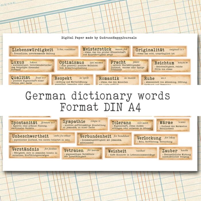 Deutsche Wörterbuch Schilder, 3 Seiten [Digital] – Bild 3