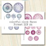 Clock Faces - vintage Uhren, Dekorationselemente, 12 Seiten [Digital] – Bild 5