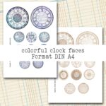 Clock Faces - vintage Uhren, Dekorationselemente, 12 Seiten [Digital] – Bild 6
