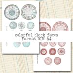 Clock Faces - vintage Uhren, Dekorationselemente, 12 Seiten [Digital] – Bild 7