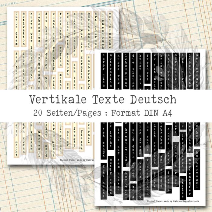 Deutsche Texte & Sprüche, senkrecht, 20 Seiten [Digital] – Bild 4