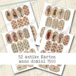 Antike Spielkarten "Kloster Spielkarten von 1500", 4 Seiten [Digital]