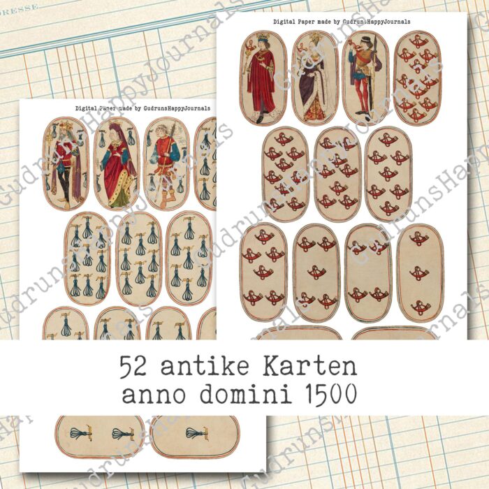 Antike Spielkarten "Kloster Spielkarten von 1500", 4 Seiten [Digital] – Bild 3