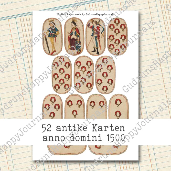 Antike Spielkarten "Kloster Spielkarten von 1500", 4 Seiten [Digital] – Bild 7