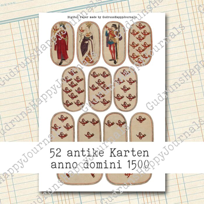 Antike Spielkarten "Kloster Spielkarten von 1500", 4 Seiten [Digital] – Bild 6