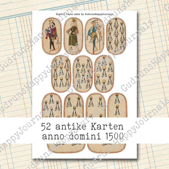 Antike Spielkarten "Kloster Spielkarten von 1500", 4 Seiten [Digital] – Bild 5