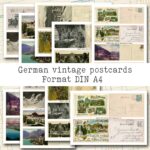 Deutsche Vintage Postkarten, 9 Seiten [Digital]
