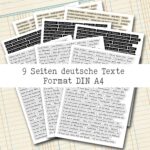Deutsche Texte & Sprüche, 9 Seiten [Digital]