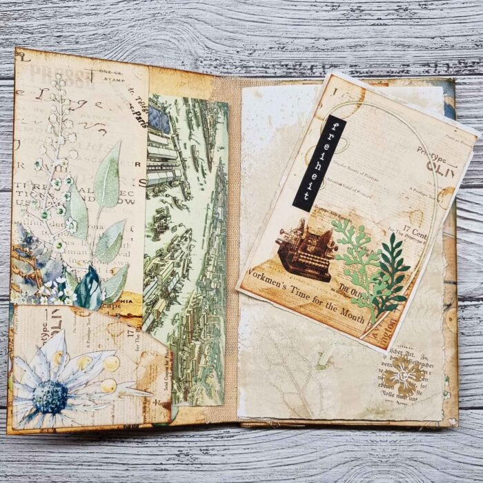 Handgefertigtes "Greenery Flip-Flop Journal" – Bild 5