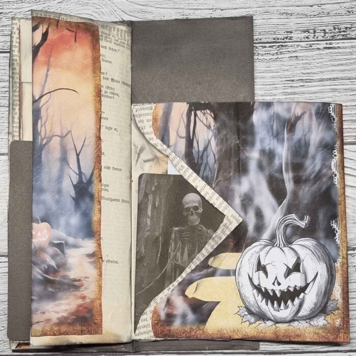 Handgefertigtes Junk Journal "Halloween Envelope" – Bild 12