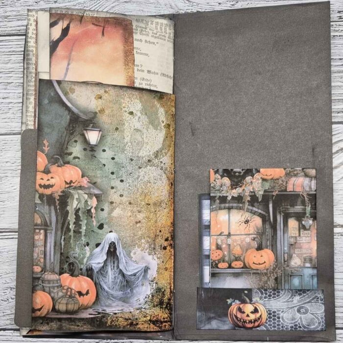 Handgefertigtes Junk Journal "Halloween Envelope" – Bild 15