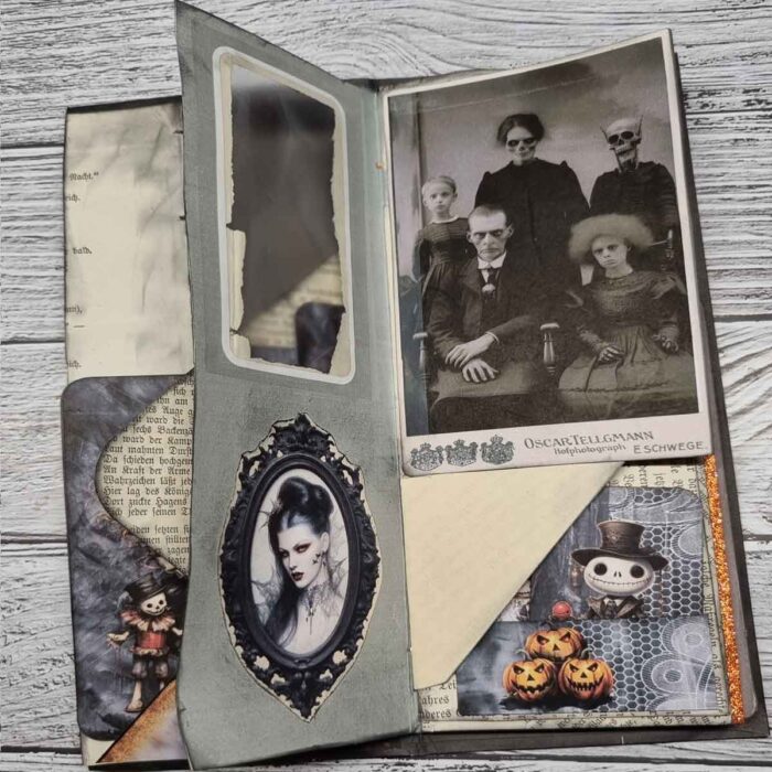 Handgefertigtes Junk Journal "Halloween Envelope" – Bild 5