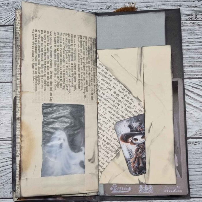 Handgefertigtes Junk Journal "Halloween Envelope" – Bild 11