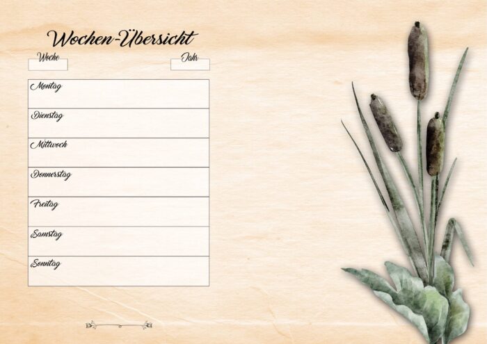 Undatierter Kalender in creme-türkis, 20 Seiten [Digital] – Bild 9