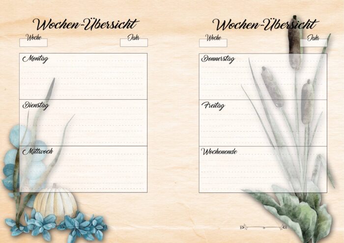 Undatierter Kalender in creme-türkis, 20 Seiten [Digital] – Bild 10