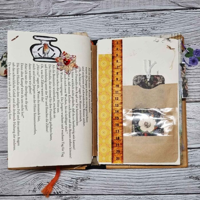 Handgefertigtes Junk Journal "Real Junk" – Bild 11