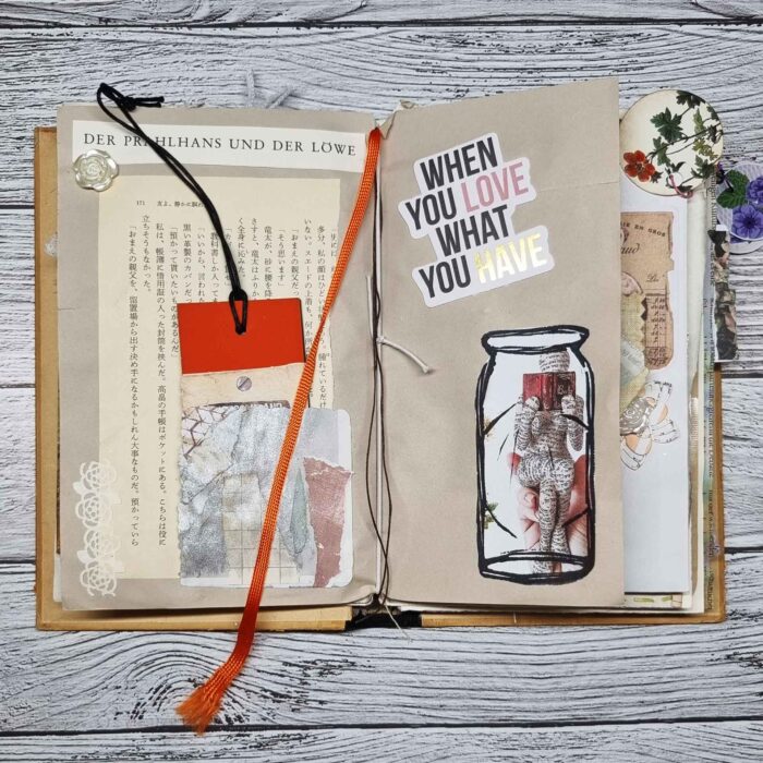 Handgefertigtes Junk Journal "Real Junk" – Bild 6