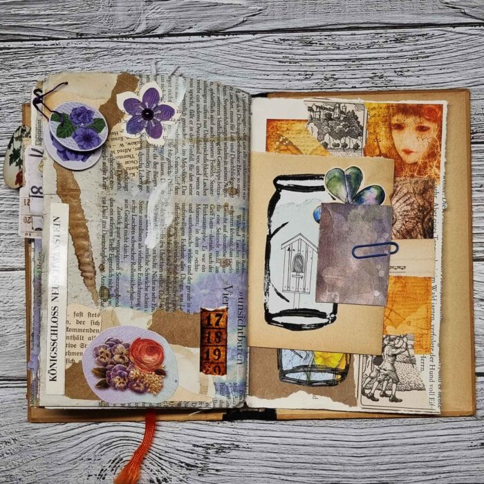 Handgefertigtes Junk Journal "Real Junk" – Bild 8