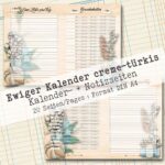 Undatierter Kalender in creme-türkis, 20 Seiten [Digital] – Bild 4