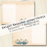 Undatierter Kalender in creme-türkis, 20 Seiten [Digital] – Bild 12