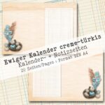 Undatierter Kalender in creme-türkis, 20 Seiten [Digital] – Bild 11