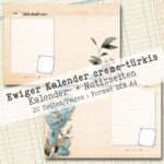 Undatierter Kalender in creme-türkis, 20 Seiten [Digital] – Bild 3