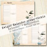 Undatierter Kalender in creme-türkis, 20 Seiten [Digital] – Bild 7