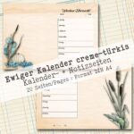 Undatierter Kalender in creme-türkis, 20 Seiten [Digital] – Bild 6