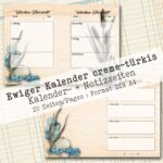 Undatierter Kalender in creme-türkis, 20 Seiten [Digital] – Bild 5