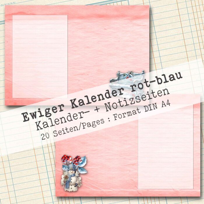 Undatierter Kalender in rot-blau, 20 Seiten [Digital] – Bild 12