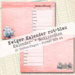 Undatierter Kalender in rot-blau, 20 Seiten [Digital] – Bild 3