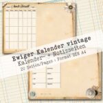 Undatierter Kalender vintage, 20 Seiten [Digital] – Bild 12