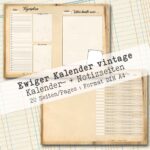 Undatierter Kalender vintage, 20 Seiten [Digital] – Bild 6