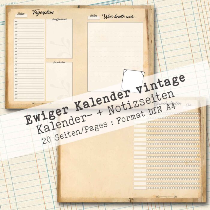 Undatierter Kalender vintage, 20 Seiten [Digital] – Bild 6