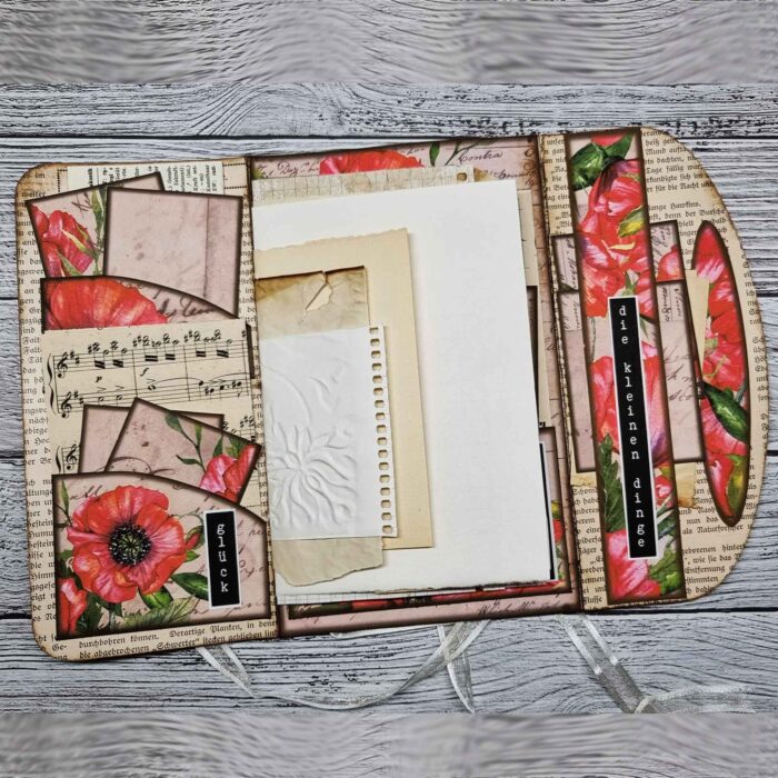 Handgefertigtes "Mohnblumen Folio" – Bild 2